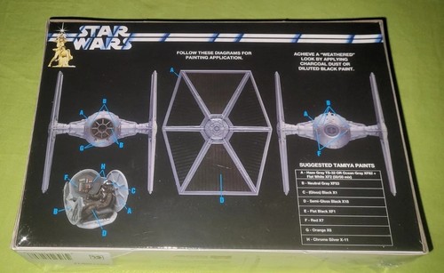 Star Wars Return of the Jedi Imperial TIE Interceptor Fighter Model Kit Lot - Picture 5 of 11