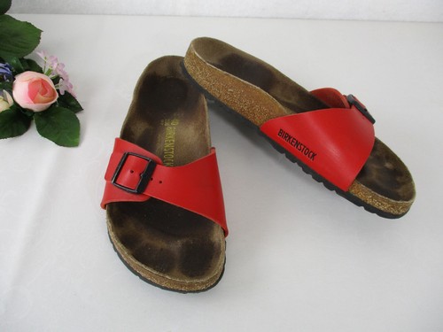 Birkenstock Madrid Red Birko Flor Sandalen Pantoletten Gr. 40, 9