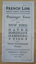 FRENCH LINE - 1921 Brochure