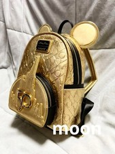 24K Disney World 50th Anniversary Lounge Fly Backpack Gold Brand New