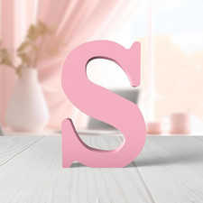 6 Inch Pink Wood Letters Unfinished Wood Letters for Wall Decor Decorative Stand
