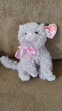 Ty Beanie Babies Fluff The Gray Cat 2005 With Tag Plush Retired Collector