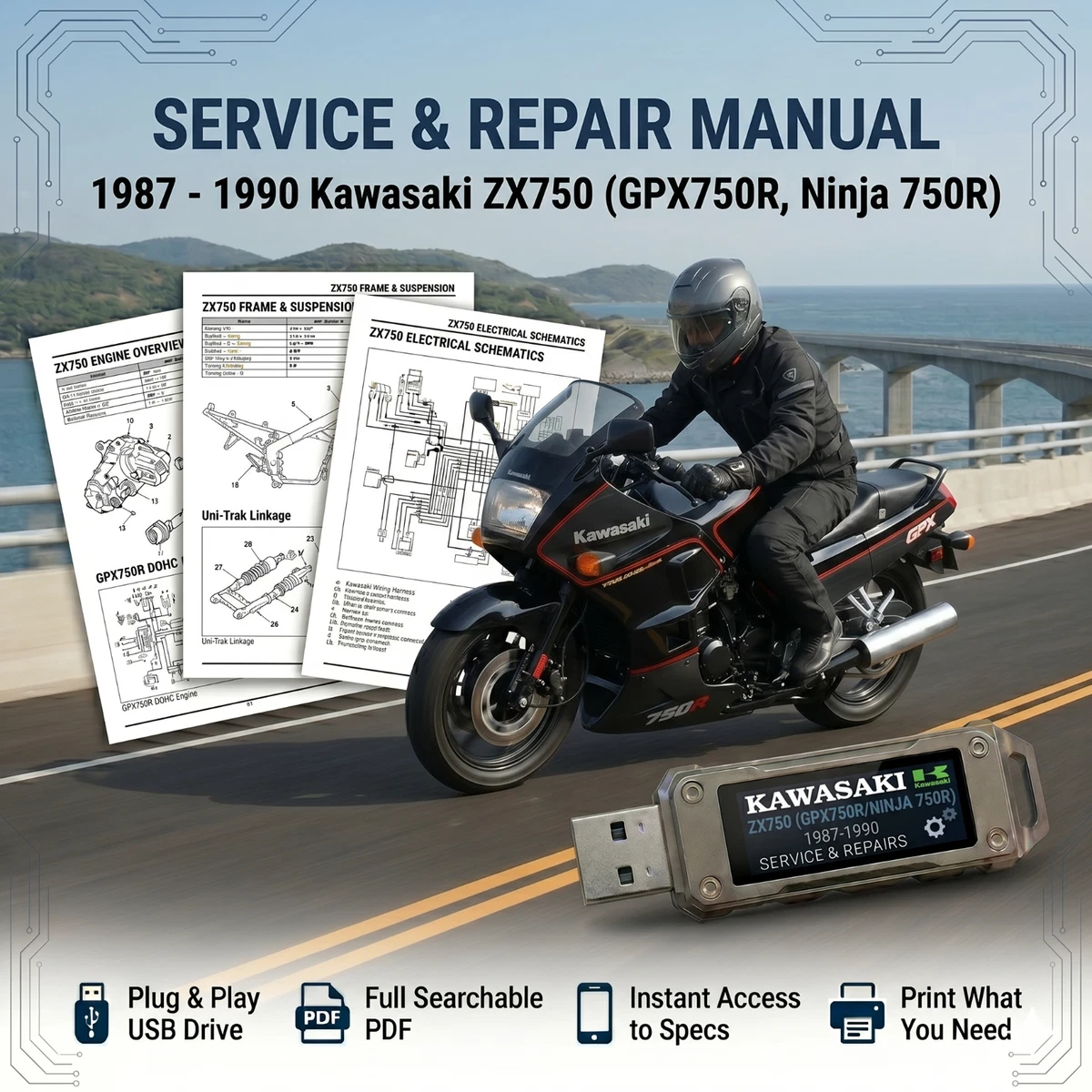 ZX750 Motorcycle Repair Manuals & Literature for sale | eBay