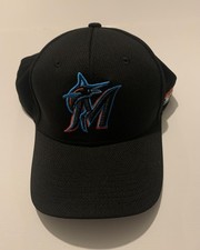 Miami Marlins Hat Cap Strap Back Youth Black MLB Baseball Team MLB Logo