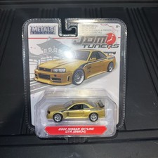 Jada Metals Die Cast JDM Tuners 2002 Nissan Skyline GTR Gold 1:64 Scale - NEW!
