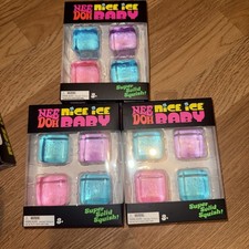 AUTHENTIC Shylling Nice Ice Baby 4 pack, Nee Doh Mini Nice Cube 3 LOT NEW