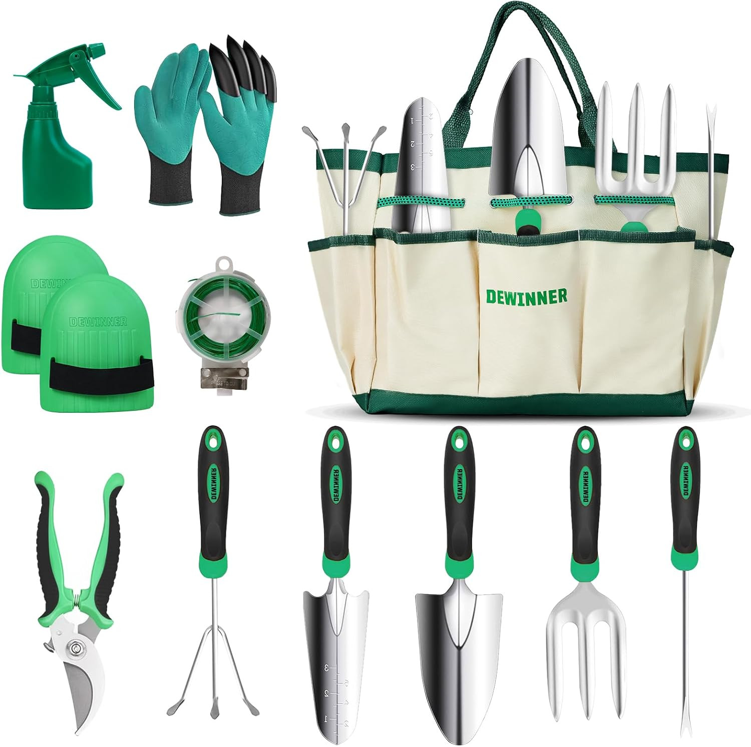 Set Attrezzi Giardinaggio Professionali in Acciaio Inox - Kit Regalo Orto