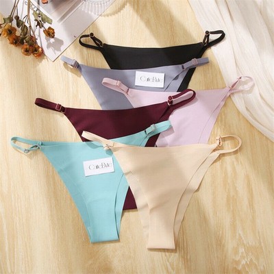 1/3/6 Pack Womens Thong G-strings Panties Sexy Seamless Soft Underwear Panty