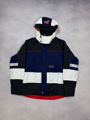 Peak Perfomance Vintage Gore Tex Ski Mens Hooded Jacket Size L ColorBlock