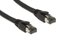 Cat8 Ethernet Patch Cable, Shielded, 40Gbps, Snagless, 7 ft, Black