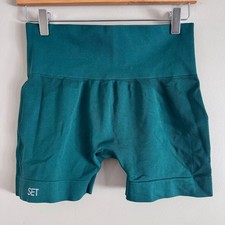 Set Active Green Biker Workout Shorts Size Large