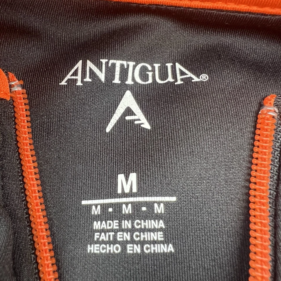 Suéter Pullover Antigua San Francisco Giants Para Hombre Mediano Negro Naranja 1/4 Cremallera Foto 2 de 4