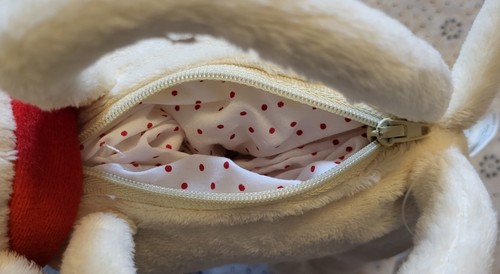 Ganz Whimsy Clutch Bag Dog 10" Plush Purse Zipper Handles Stuffed Animal NWT - Picture 6 of 7