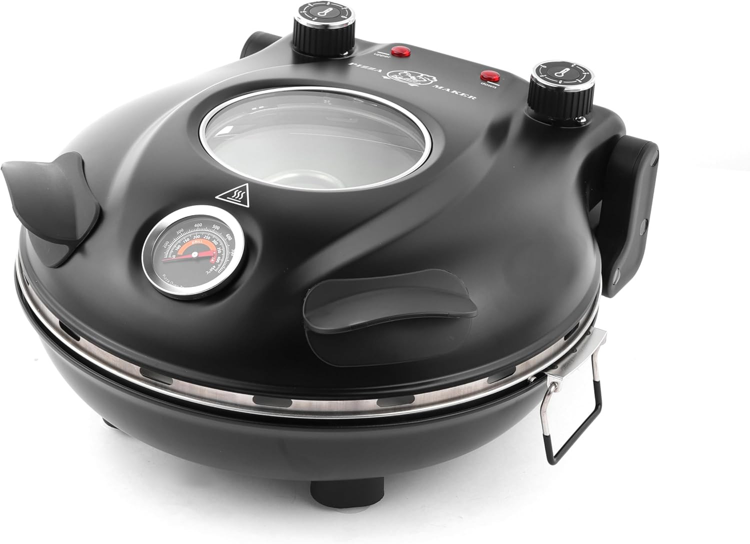 Forno Pizza Elettrico, Termometro Visibile & Finestra in Vetro, 4 Minuti Forno p