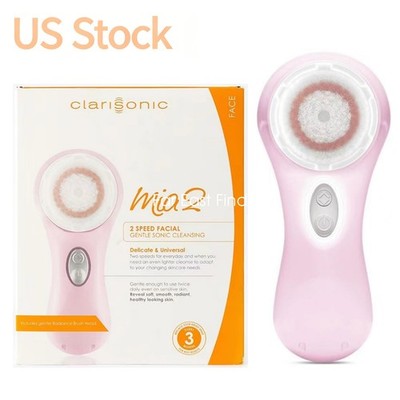2 Speeds Pink Clarisonic Mia 2 Sonic Facial Skin Cleansing Brush System NEW