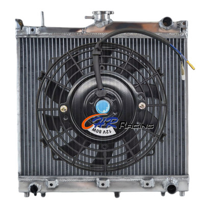 Aluminium Radiator+Fan for 1998-2018 Suzuki Sumurai JB23/JB33/JB43 M13A 1.3L AT