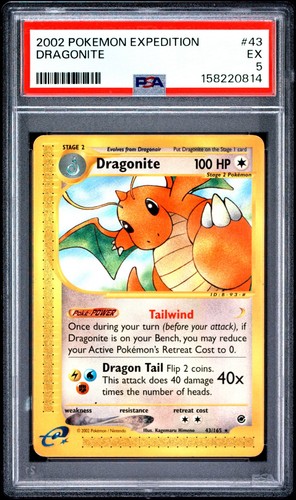 Dragonite graded PSA 5 for sale on eBay