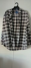TownCraft Men's Plaid Button-Up Shirt Wrinkle Resistant Stain Release L/G