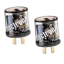 2PCS Flasher Relay, 2 Pin 12V Heavy Duty Turn Signal Relay for Fixing 2Pin-2PCS