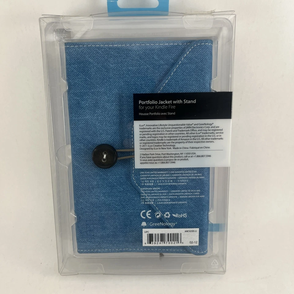 iLuv Dungarees Case with Stand — Kindle Fire — Blue — New - Image 2 of 3