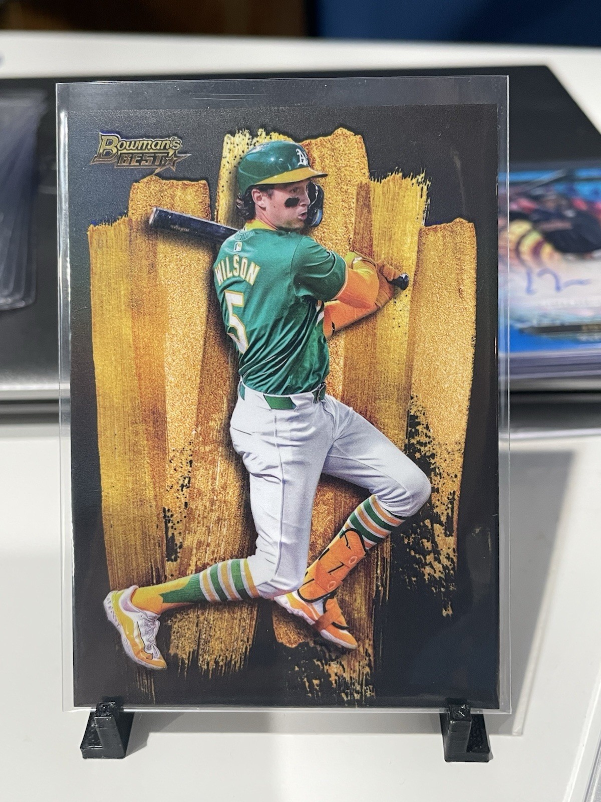 2024 Bowman Best Jacob Wilson Strokes Of Gold SSP Case Hit SG-16 A’s