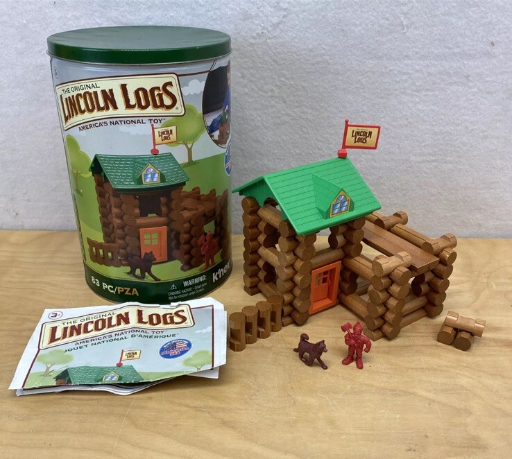 K'NEX Lincoln Logs (00837) 83pc Fort Red Pine (fort Pin Rouge