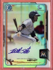 2015 BOWMAN CHROME 1ST REFRACTOR ISAEL SOTO RC AUTO 433/499!!