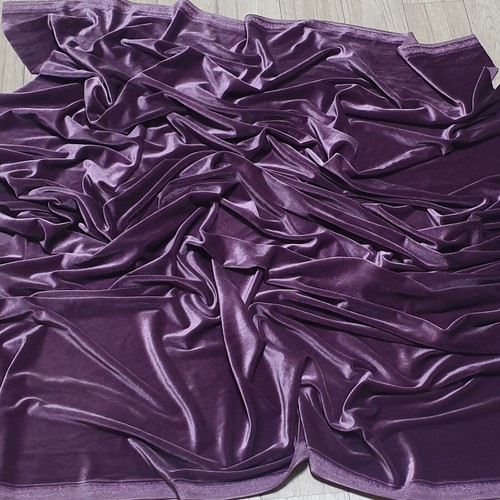 SOFT SMOOTH VELVET 4-WAY STRETCH SPANDEX FABRIC DRESS DRAPERY DANCE CURTAIN 60”W - Picture 134 of 243