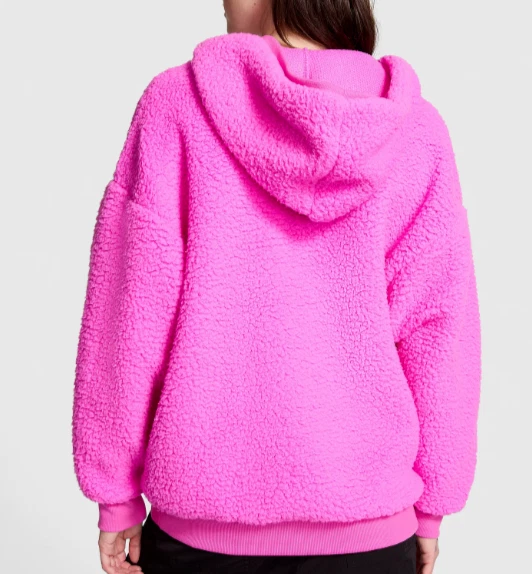 UNDERCOVER Victoria's Secret ROSA Felpa con cappuccio pullover in pile accogliente SCEGLI COLORE E TAGLIA!