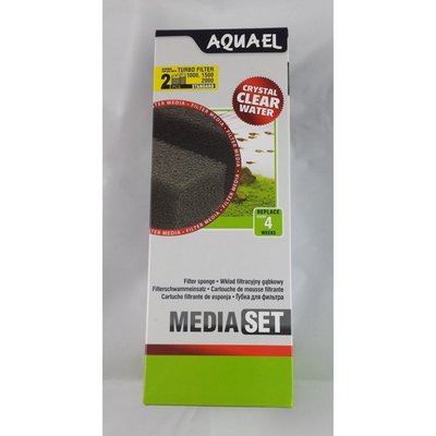 Aquael Ersatzschwamm Filterschwamm für Aquael Turbo 1000/1500/2000 - 2 Stück