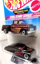 Hot Wheels Steel Stamp Series Steel Passion & ‘56 Flashsider Chevy PU Mercury