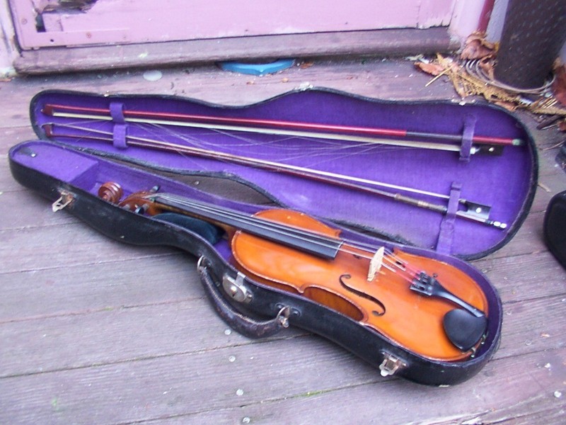 Vintage Nicholas Bertholini 4/4 Violin w/ case & good bows orchestra instrument