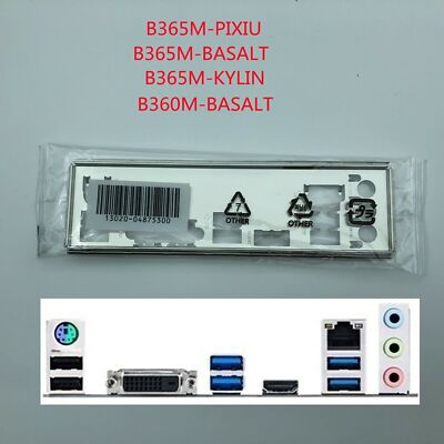 Original For Asus B365M-BASALT Shield I/O IO Rear Baffle Backplate Motherboard