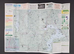 1999 Bonner County Idaho ID Sandpoint Priest Vintage Road Map Local Ads Realtor