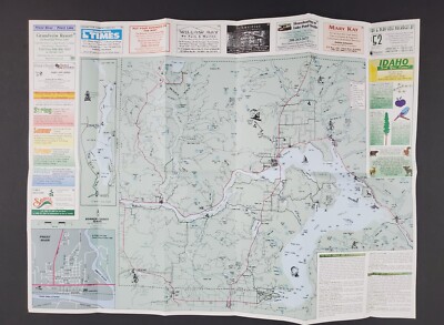 1999 Bonner County Idaho ID Sandpoint Priest Vintage Road Map Local Ads Realtor