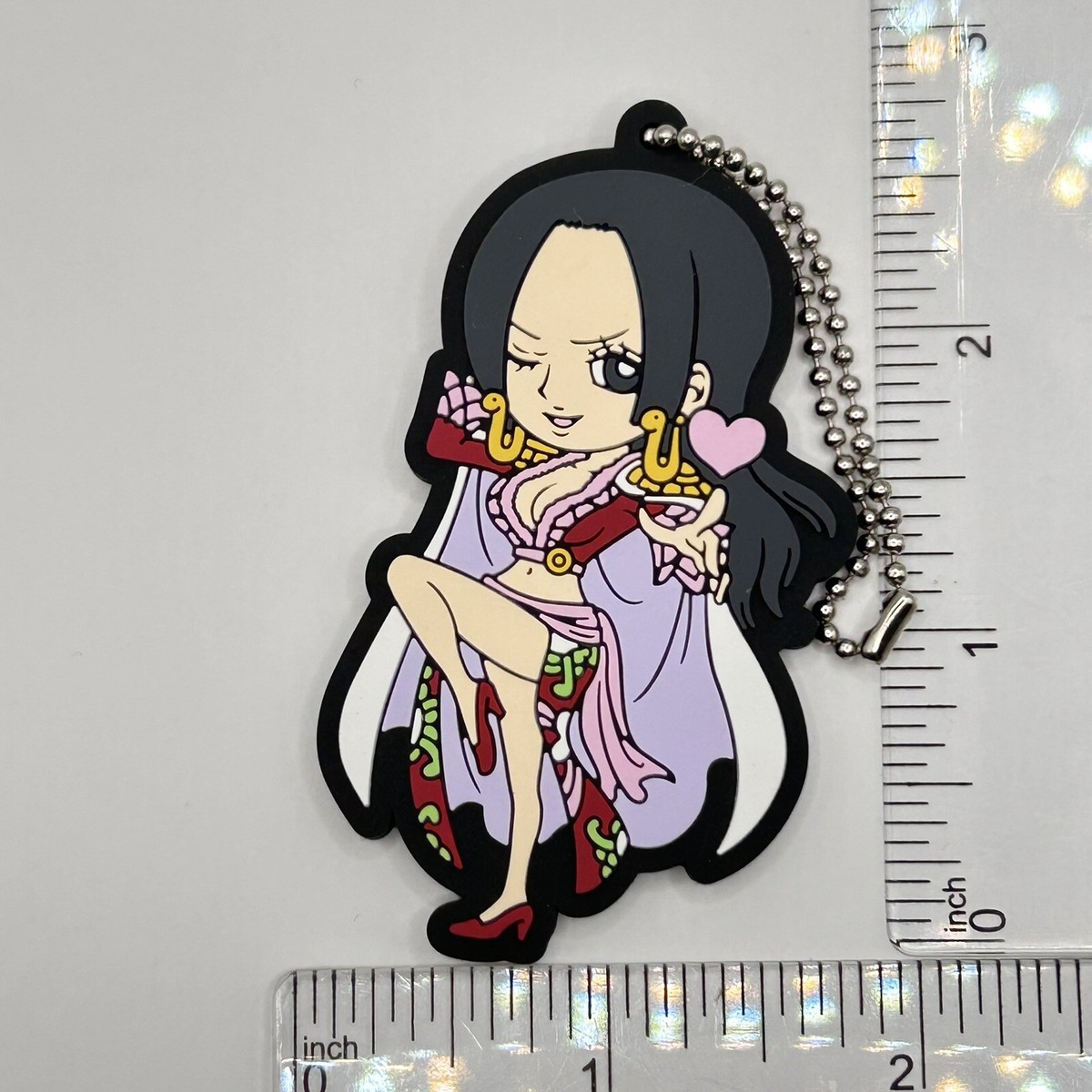 One Piece Boa Hancock 20th Anniversary Rubber Keychain Charm