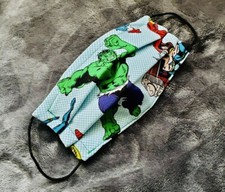     Hulk Avengers Ironman Spiderman Captain Marvel Superheros Kids Face Mask
