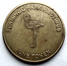 GREAT BRITAIN FLAMINGO PARK HASTINGS 1 Amusement Token 25mm 6g Brass. MM2.2