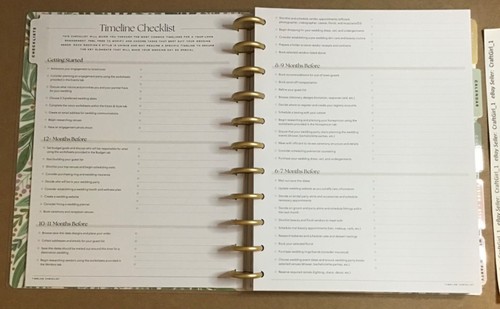 NEW! Happy Planner “GARDEN WEDDING” BIG UNDATED 12-Month WEDDING Planner - Picture 6 of 15