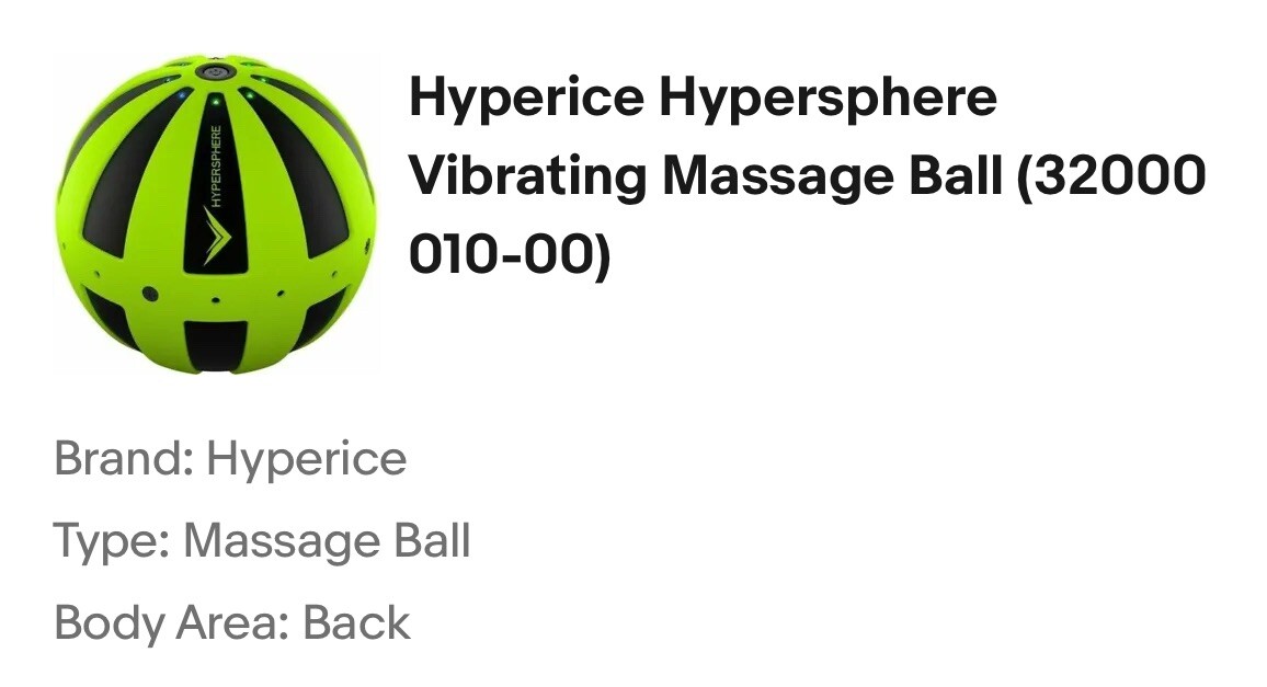 Hyperice Hypersphere Vibrating Massage Ball (32000 01000) 852152004678