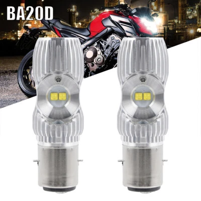 BA20D S1 S2 Ampoules phares LED 6000K pour Honda CG125 NSR 50 125 250 MTX 80 200 - Photo 1/4