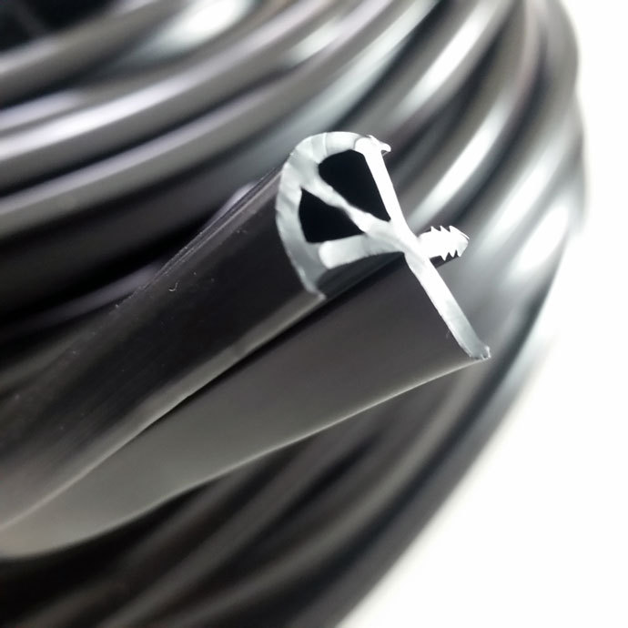 10 METRES BLACK CAMPERVAN LOCKER TRIM KNOCK ON EDGING FOR 15MM FURNITURE BOARDS