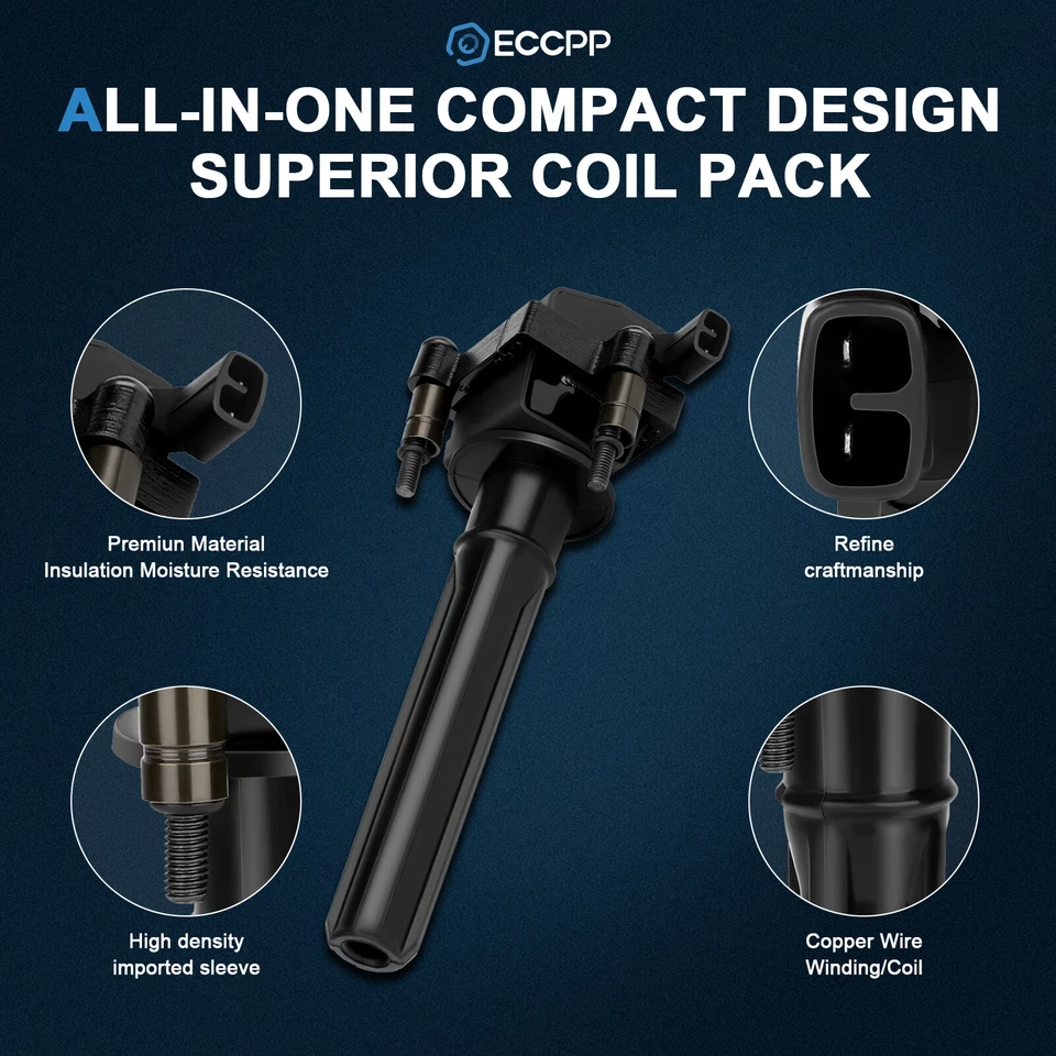 6 bobinas de encendido ECCPP para Chrysler 300M 1999-2004 Pacifica V6 3,5 L Foto 2 de 4