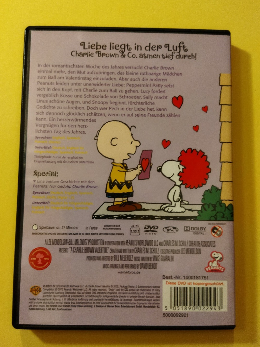 A Charlie Brown Valentine DVD • The Peanuts TVSpecial 5051890022943 eBay