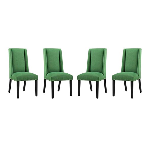 Dining Side Chair Set of 4 Modern Nailhead Trim – 10 Fabric colors - Picture 16 of 51