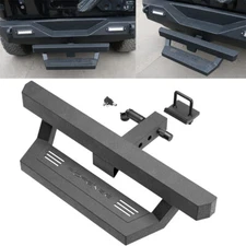 For 2" Receiver Rear Bumper Trailer Towing Truck Hitch Step Bar With Tigthener