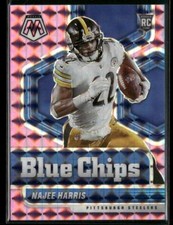 2021 Panini Mosaic #12 Najee Harris Blue Chips Prizm Purple #/49