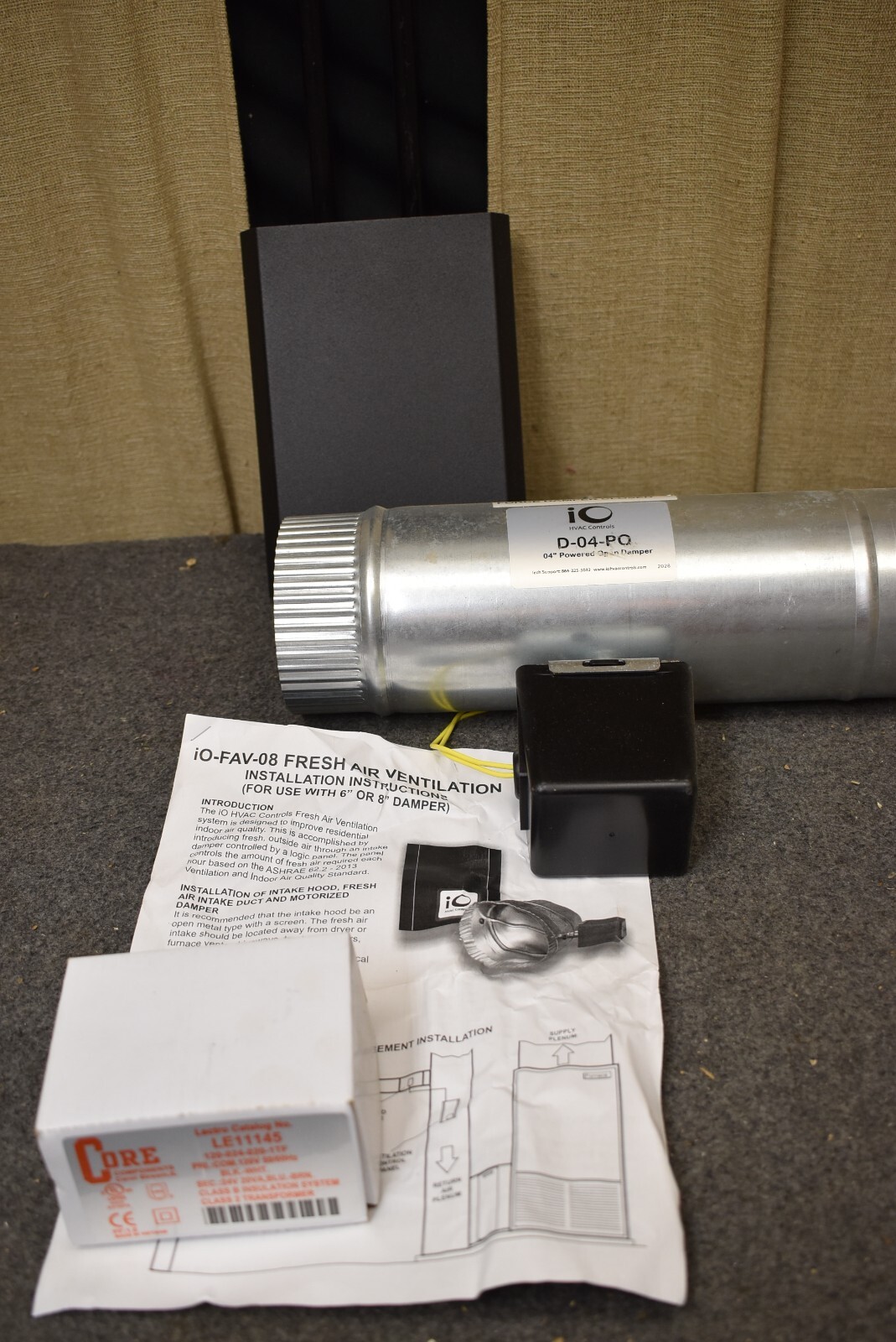 IO HVAC Controls iO-FAV-04 Fresh Air Ventilation Kit, 4"