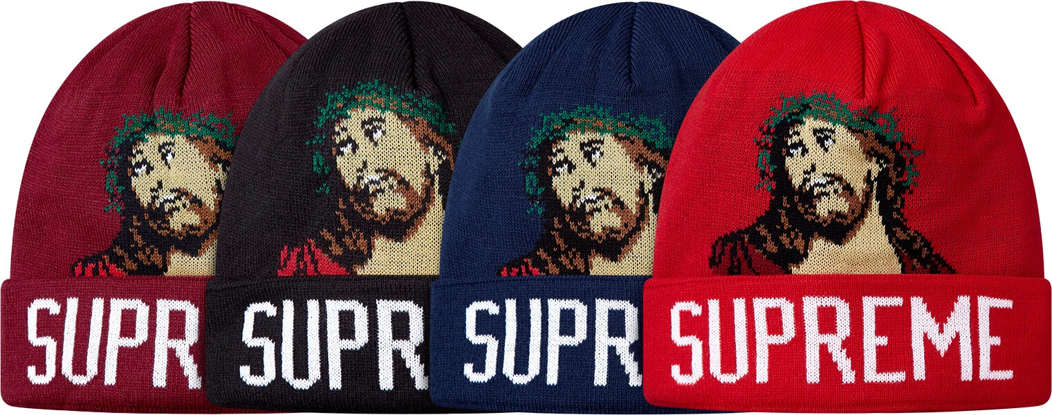 Supreme INRI Jesus Beanie rouge taille unique F/W 13