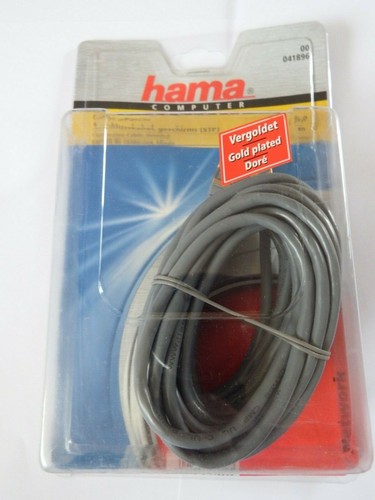 Hama RJ45 Cat5e Network Cable Ethernet Patch or Crossover Leads Cables Gold - Picture 4 of 29